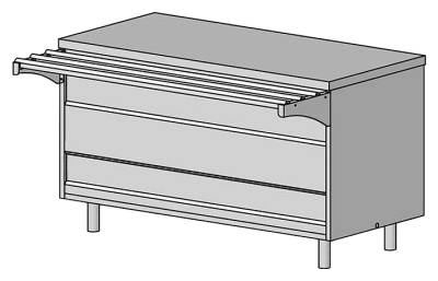 Прилавок тепловой ЦМИ Волга ПТ (1500х700(1030)х870 мм)